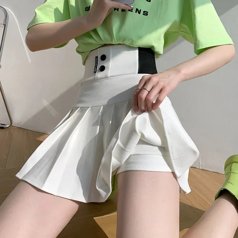 Mini Skirt Original Letter Elastic Waist Pleated Skirt A-line Skirt Mssza