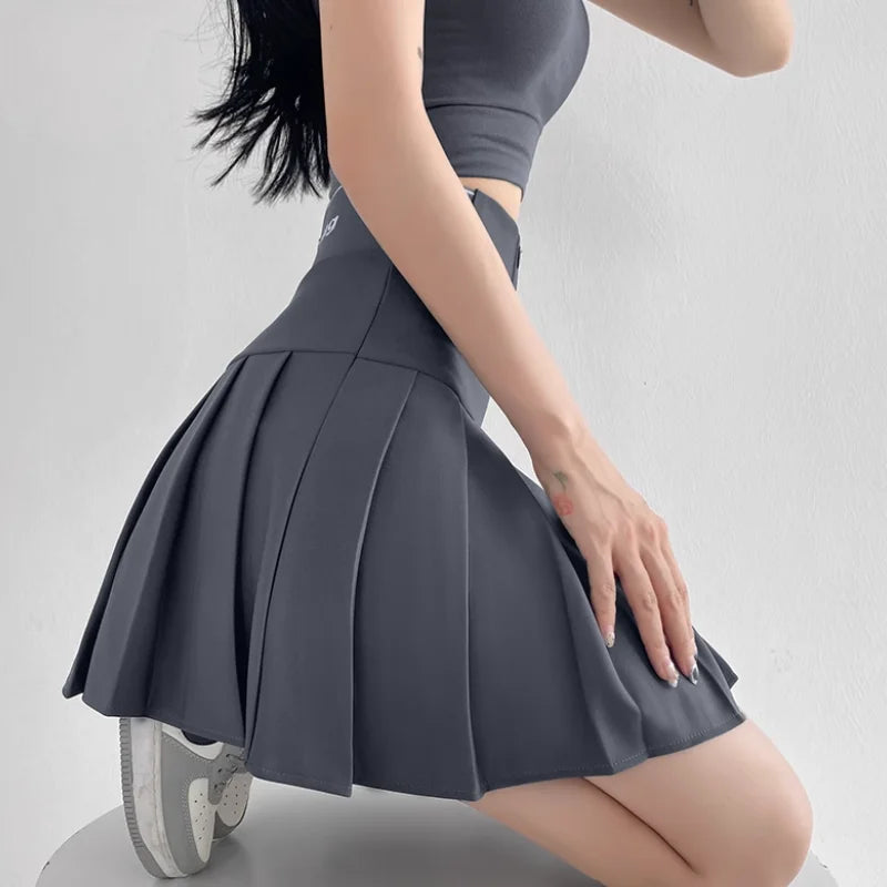 Mini Skirt Original Letter Elastic Waist Pleated Skirt A-line Skirt Mssza