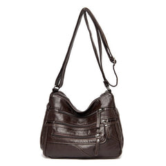 Multi Pocket Designer Casual Soft Leather Shoulder Bag Mssza