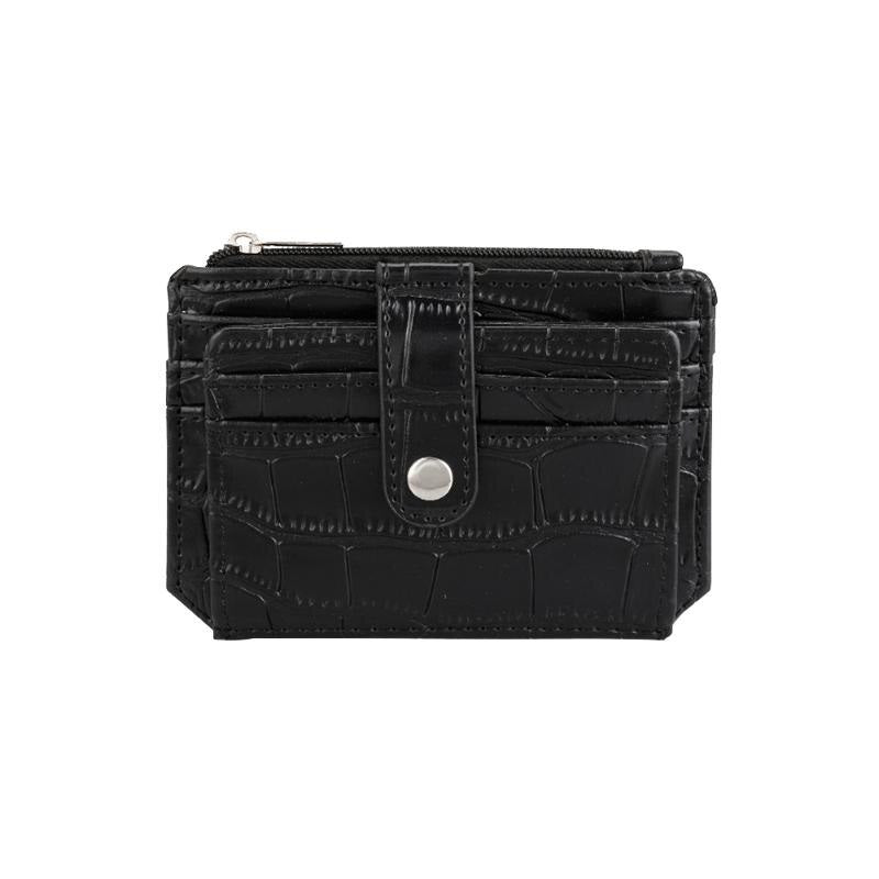 Multi-function Solid PU Leather Short Clutch Wallet Mssza