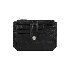 Multi-function Solid PU Leather Short Clutch Wallet Mssza