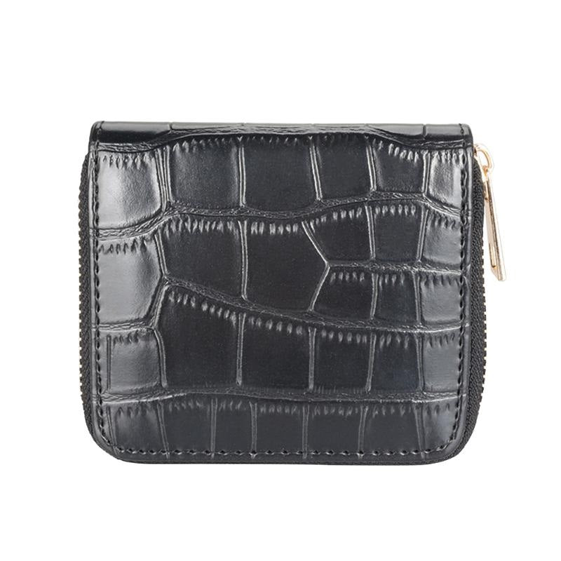 Multi-function Solid PU Leather Short Zipper Wallet Mssza