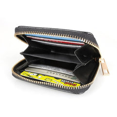 Multi-function Solid PU Leather Short Zipper Wallet Mssza