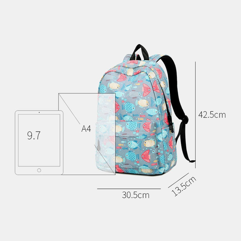 Multifunctional Print Waterproof Backpack Mssza