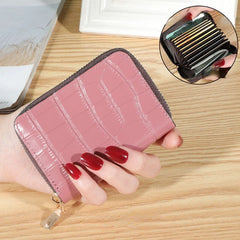 Multiple Card Slots Zipper PU Short Wallet Mssza