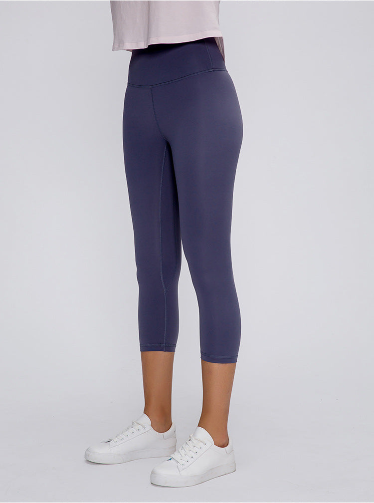 Naked-Feels Plain Running Sport Cropped Pants Mssza