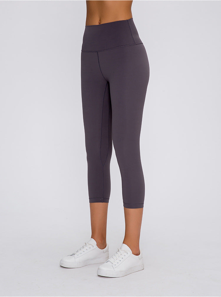 Naked-Feels Plain Running Sport Cropped Pants Mssza