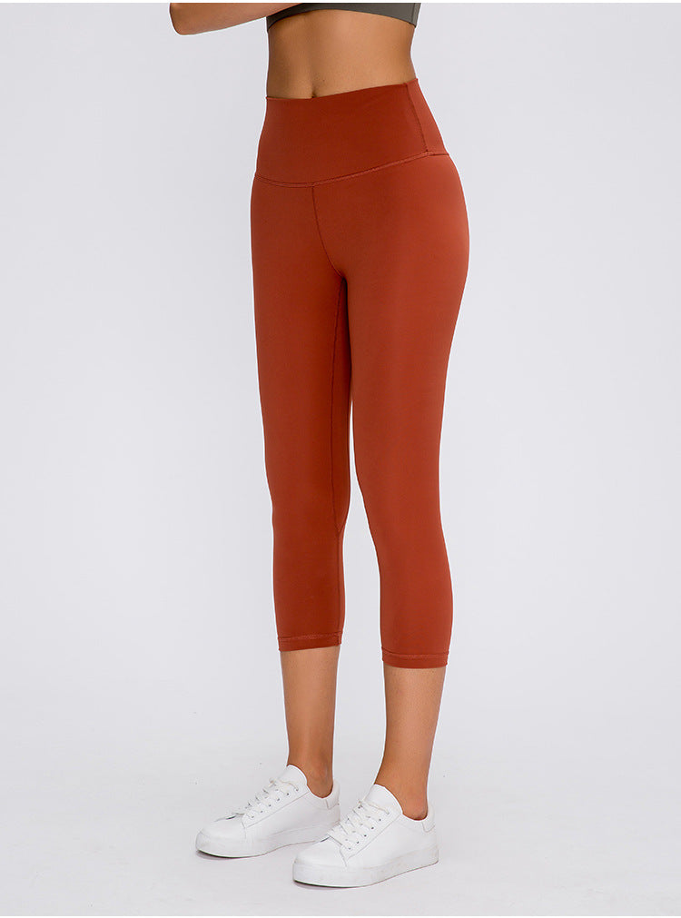 Naked-Feels Plain Running Sport Cropped Pants Mssza