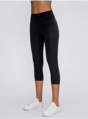 Naked-Feels Plain Running Sport Cropped Pants Mssza