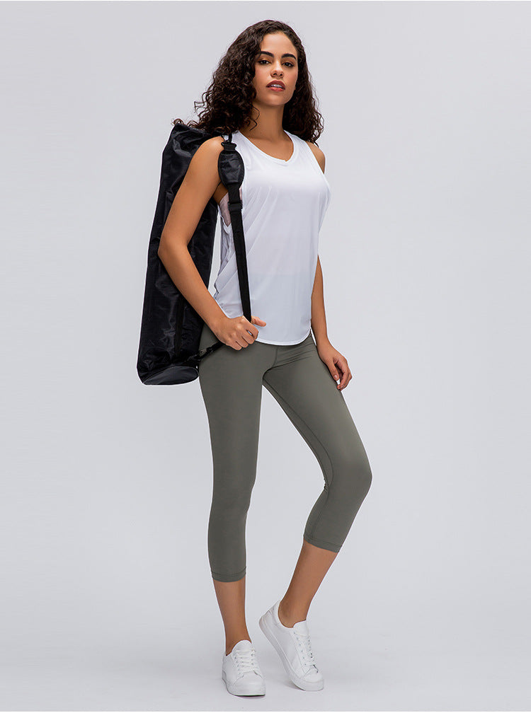 Naked-Feels Plain Running Sport Cropped Pants Mssza