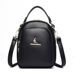Designer Silt Pocket Casual Simplicity Leather Handbag Mssza