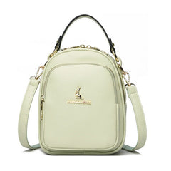Designer Silt Pocket Casual Simplicity Leather Handbag Mssza