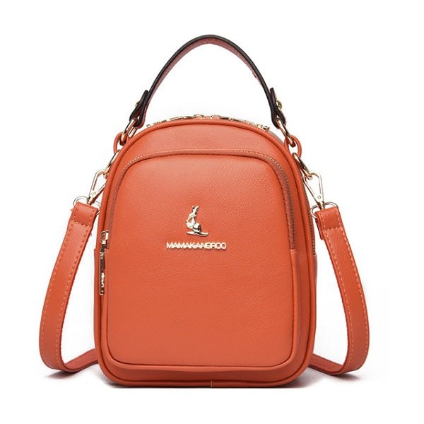 Designer Silt Pocket Casual Simplicity Leather Handbag Mssza