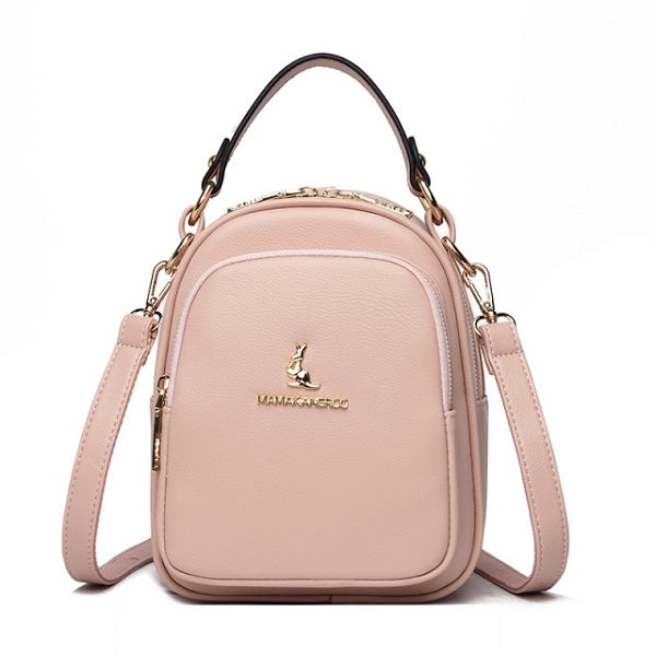 Designer Silt Pocket Casual Simplicity Leather Handbag Mssza