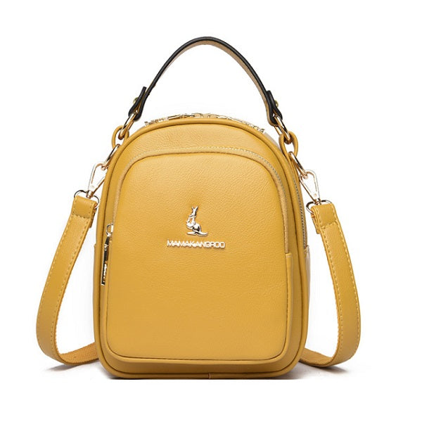 Designer Silt Pocket Casual Simplicity Leather Handbag Mssza