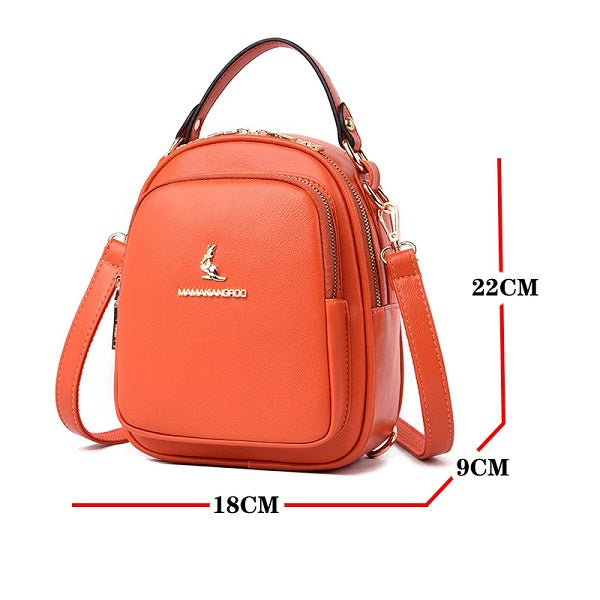 Designer Silt Pocket Casual Simplicity Leather Handbag Mssza