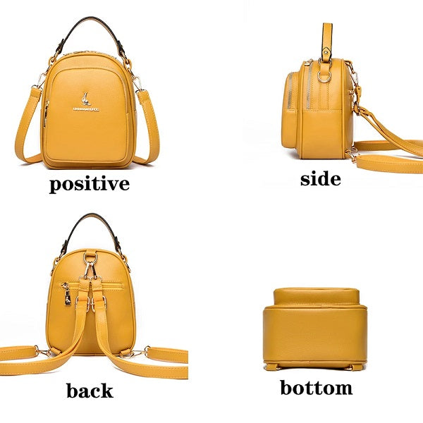 Designer Silt Pocket Casual Simplicity Leather Handbag Mssza