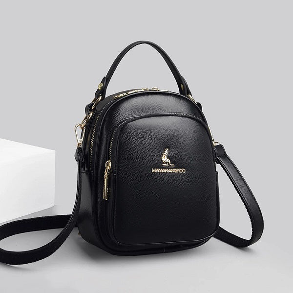 Designer Silt Pocket Casual Simplicity Leather Handbag Mssza