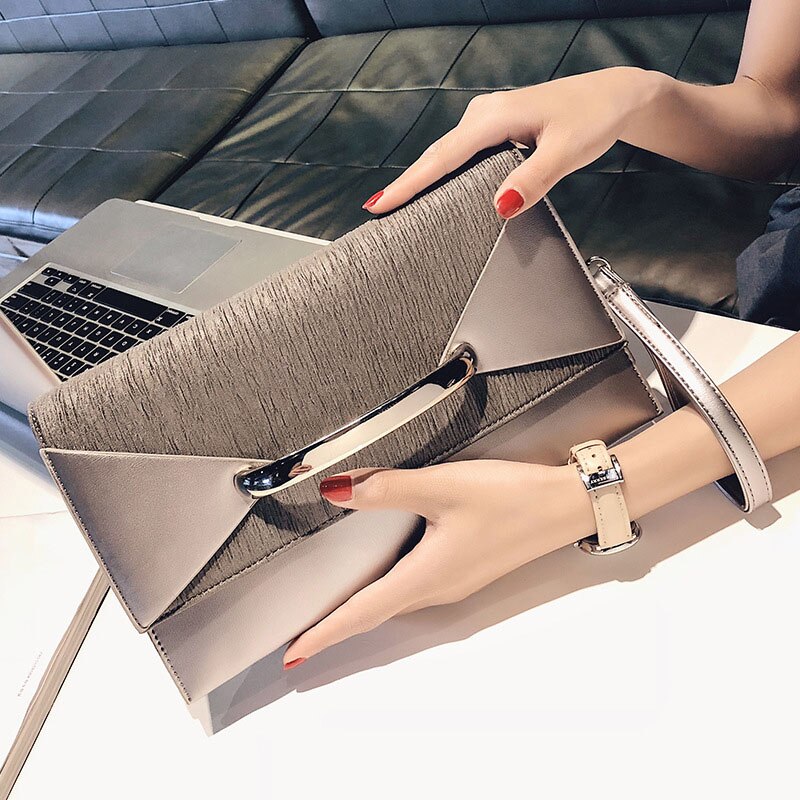 New Envelope clutch bag women leather Birthday party evening clutch bags for women Ladies shoulder clutch bag 26 x 3 x 15 cm Mssza