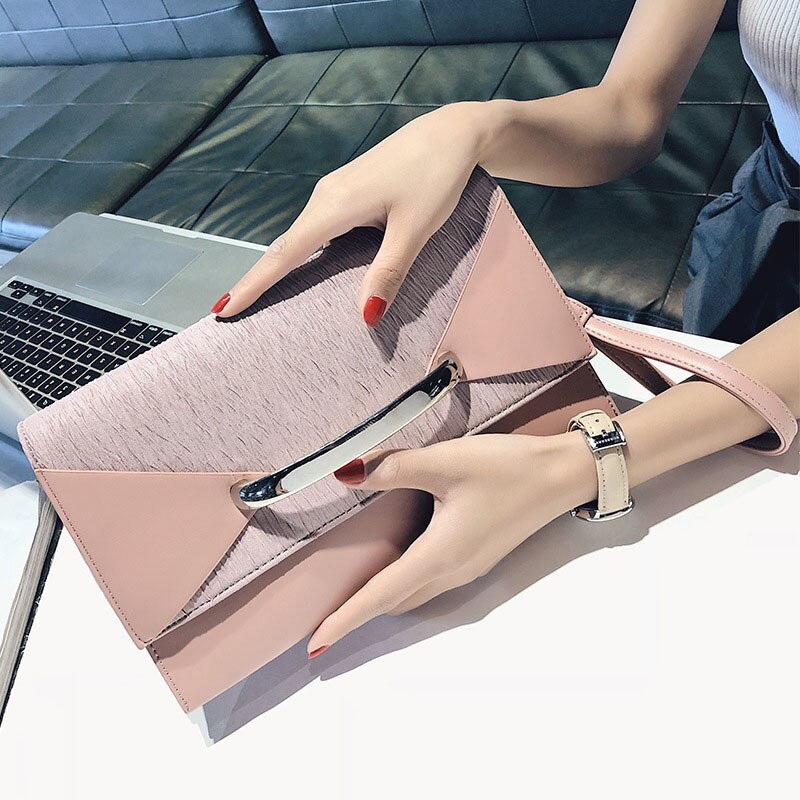 New Envelope clutch bag women leather Birthday party evening clutch bags for women Ladies shoulder clutch bag 26 x 3 x 15 cm Mssza
