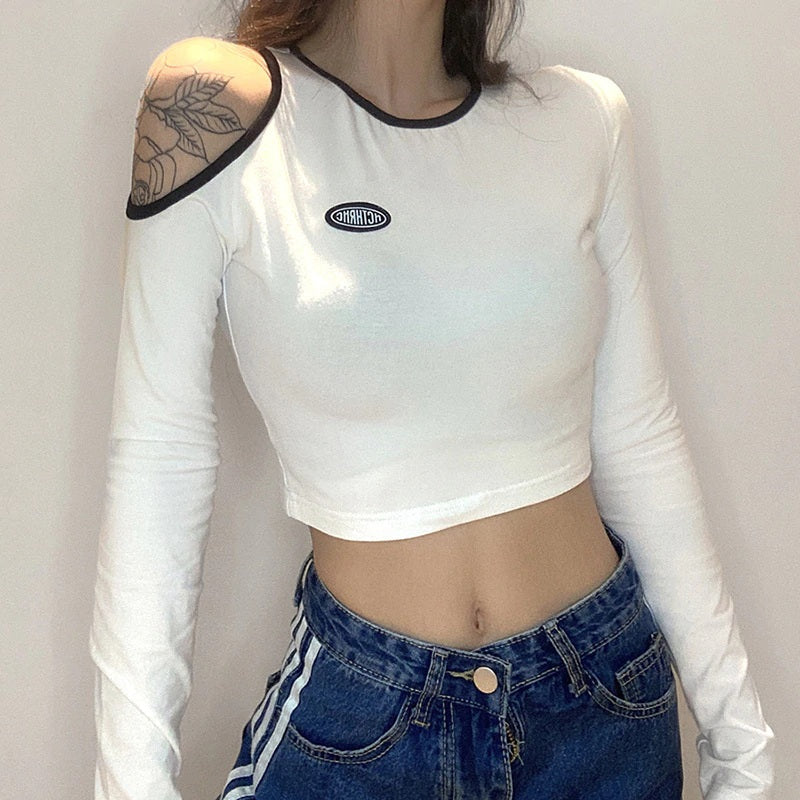 New Solid Color Slim  Long-Sleeved T-Shirt Mssza