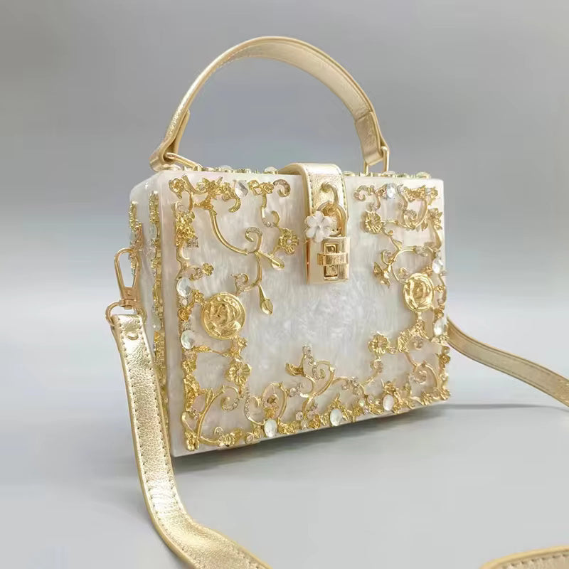 Hardware Diamond Setting Luxury Designer Handbags Mssza