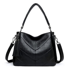 New Large Casual Shoulder Leather Retro Handbag Mssza
