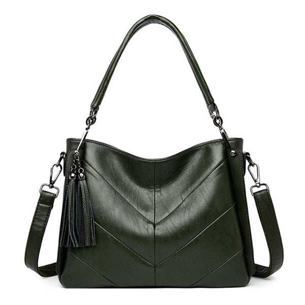 New Large Casual Shoulder Leather Retro Handbag Mssza