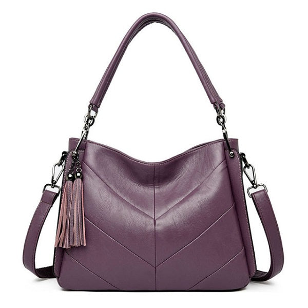 New Large Casual Shoulder Leather Retro Handbag Mssza