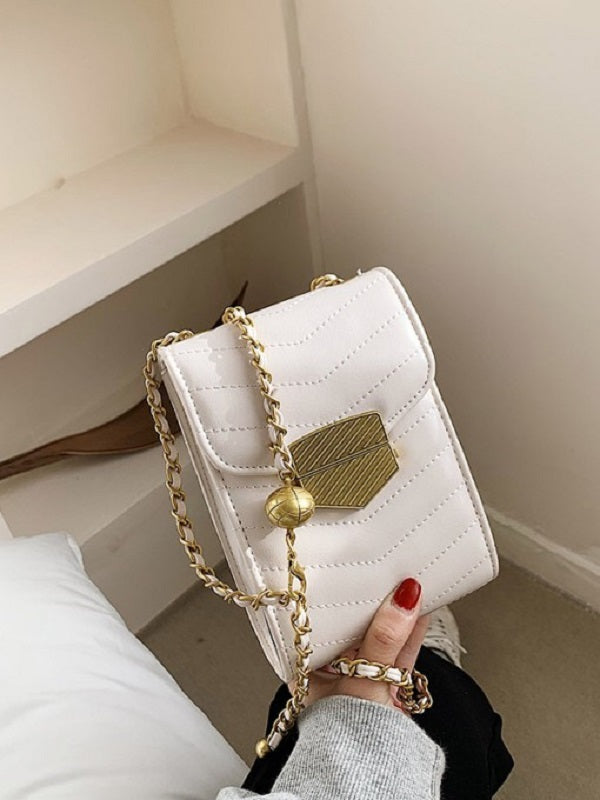 New Simple Chain Crossbody Phone Bag Mssza