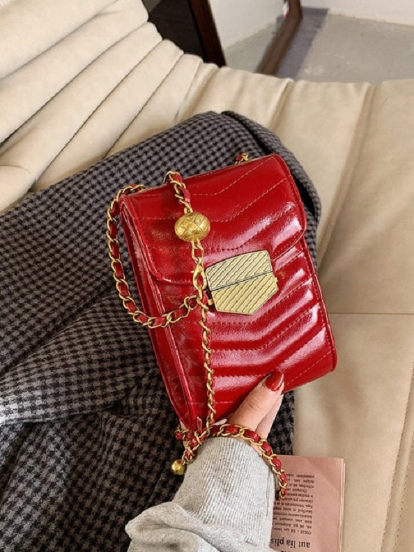 New Simple Chain Crossbody Phone Bag Mssza