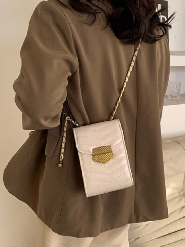 New Simple Chain Crossbody Phone Bag Mssza