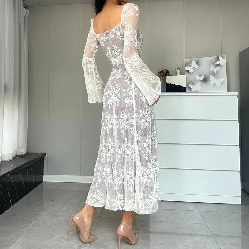 New Pure Lust Skinny Temperament Fishtail Lace Dress Mssaz Desses