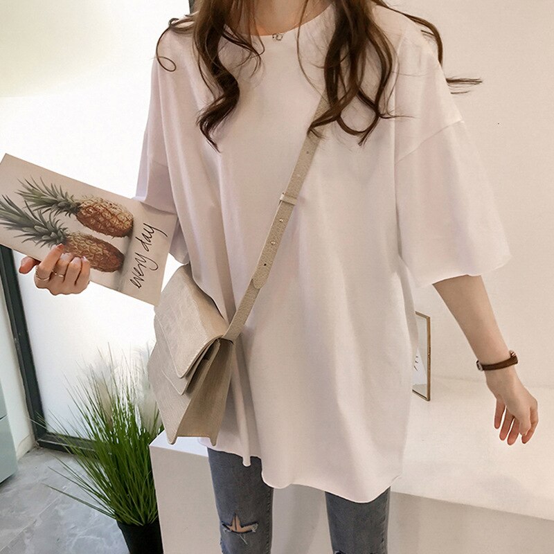 Candy Colors Short Sleeve Casual T-Shirts Mssza