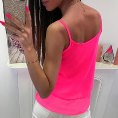 O Neck Tiered Strap Sleeveless Casual Chiffon Blouse Mssza