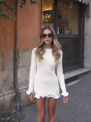Ruffled Long Sleeve Ball Gown Mssaz Desses