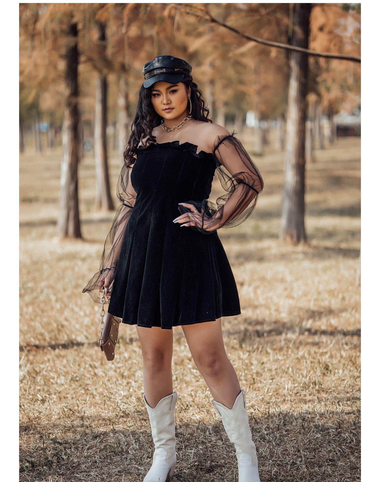 Off Shoulder Lantern Sleeve Mini Dress Mssaz Desses