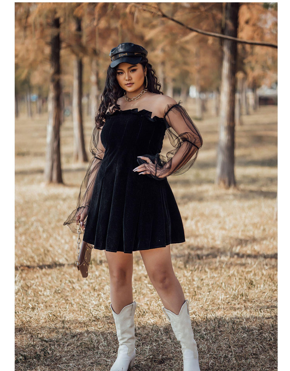 Off Shoulder Lantern Sleeve Mini Dress Mssaz Desses