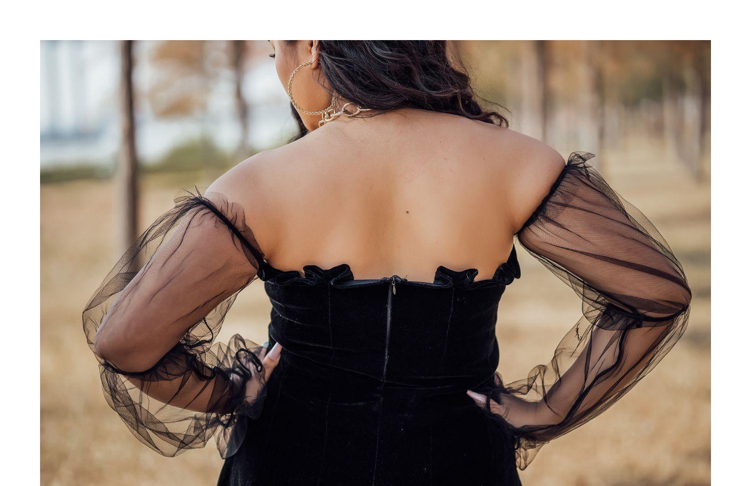 Off Shoulder Lantern Sleeve Mini Dress Mssaz Desses