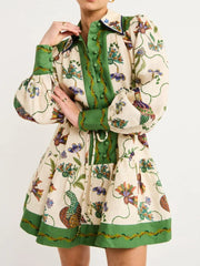 Belted Floral Dress Mssaz Desses
