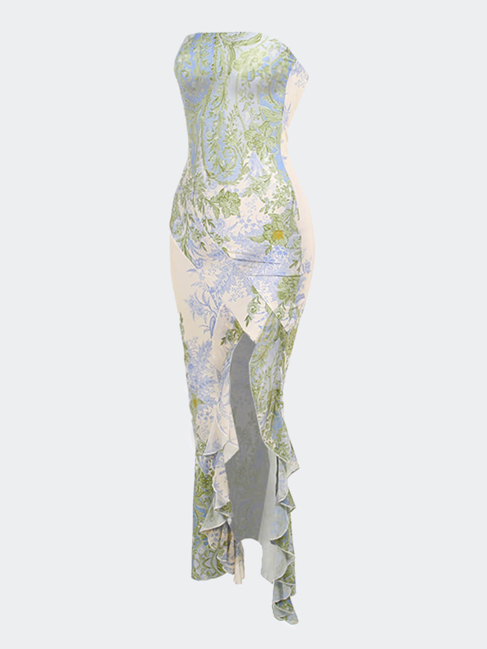 Floral  Slit Maxi Dress Mssaz Desses
