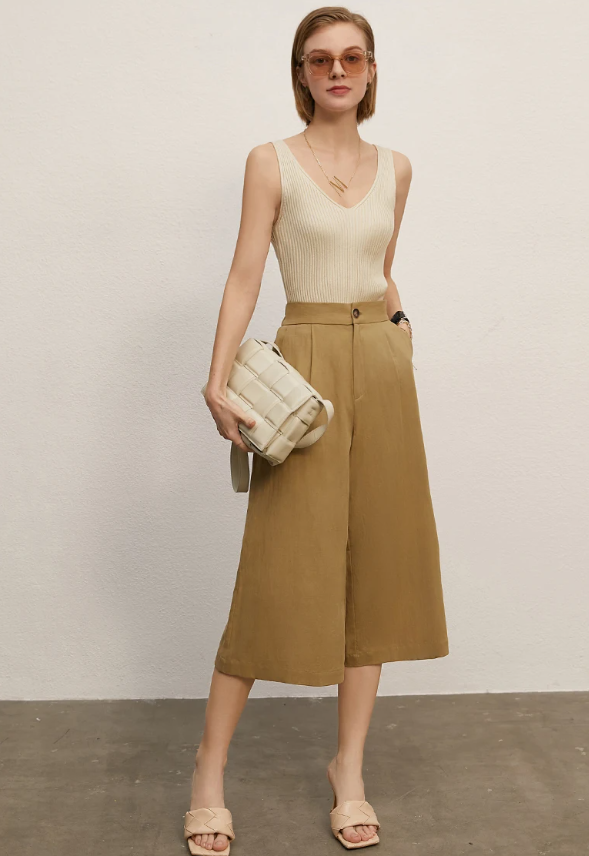 Office Lady Solid V-neck Slim Vest Tank Streetwear Camisole Tops Mssza