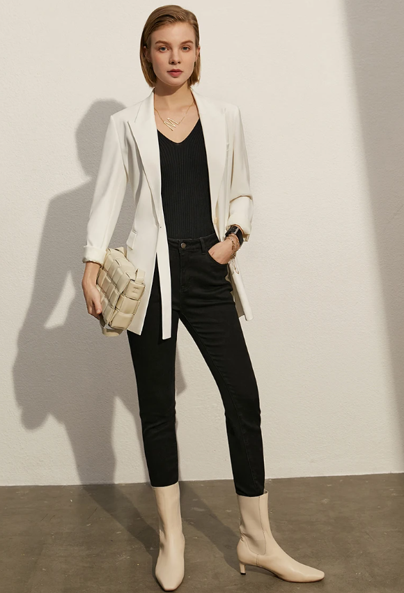 Office Lady Solid V-neck Slim Vest Tank Streetwear Camisole Tops Mssza