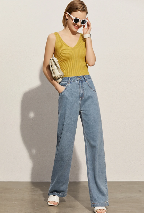 Office Lady Solid V-neck Slim Vest Tank Streetwear Camisole Tops Mssza