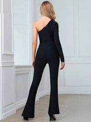 One Shoulder Bandage Party Rompers Jumpsuits Mssza