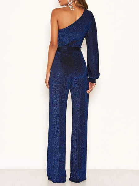One Shoulder Long Sleeves Polyester One Piece Outfit Mssza
