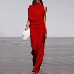 One Shoulder Long Trousers Pants Jumpsuit Mssza