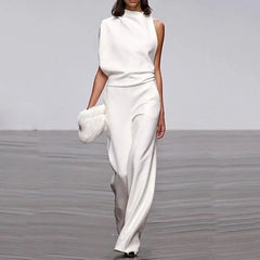 One Shoulder Long Trousers Pants Jumpsuit Mssza