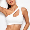 One Shoulder Shockproof Yoga Running Push Up Fitness Bra Mssza