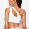 One Shoulder Shockproof Yoga Running Push Up Fitness Bra Mssza